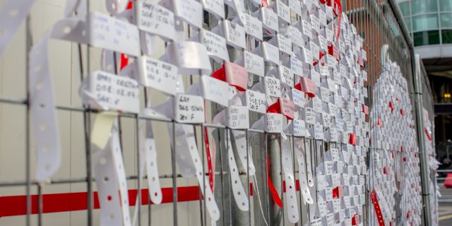 Powerful pop up artwork in the city centre sparks debate